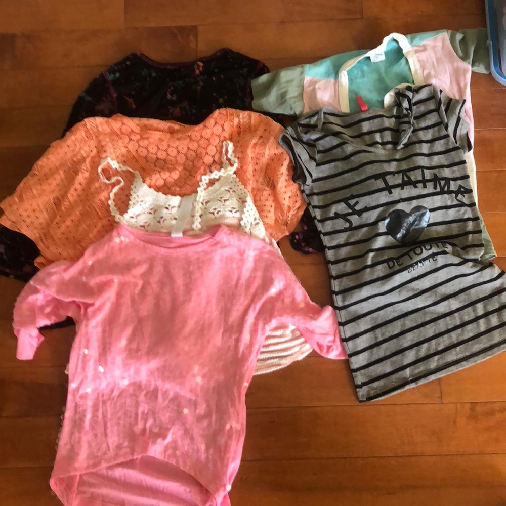 6 girls tops great condition